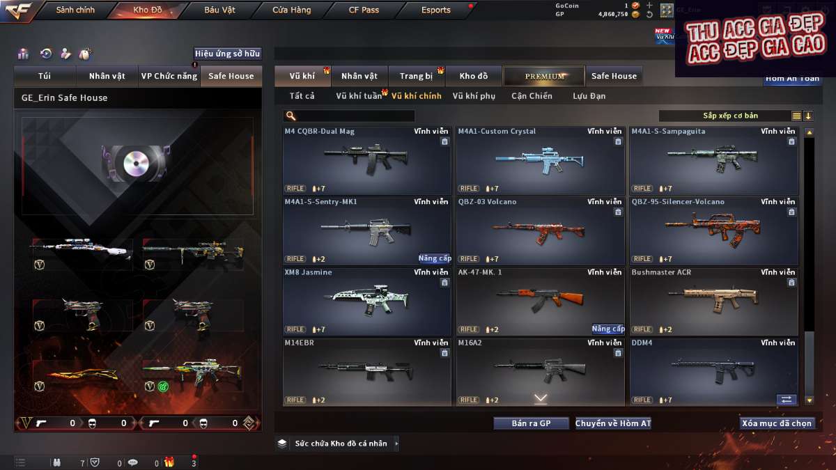 shop acc cf uy tin gia re
